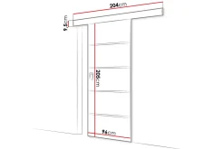 Werdi Plus Skyvedør 90 cm